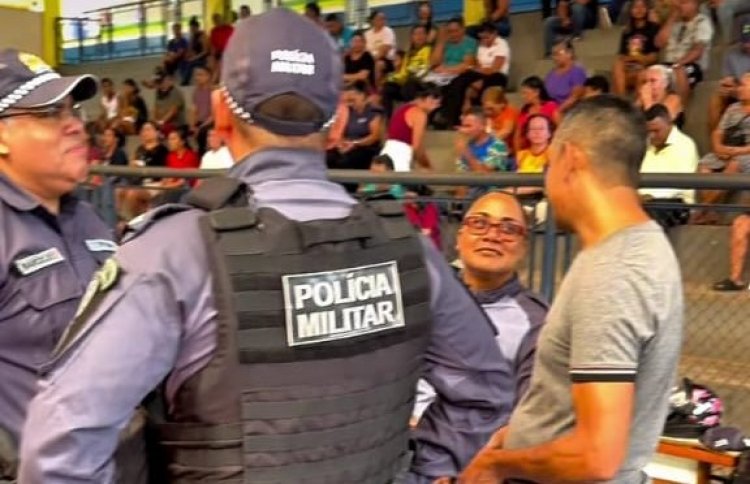 Polícia Militar realiza reunião em escola de Autazes para fortalecer projeto de prevenção à violência